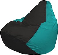 Кресло-мешок Flagman Груша Мега XXXL Г3.1-393 (черный/бирюзовый)