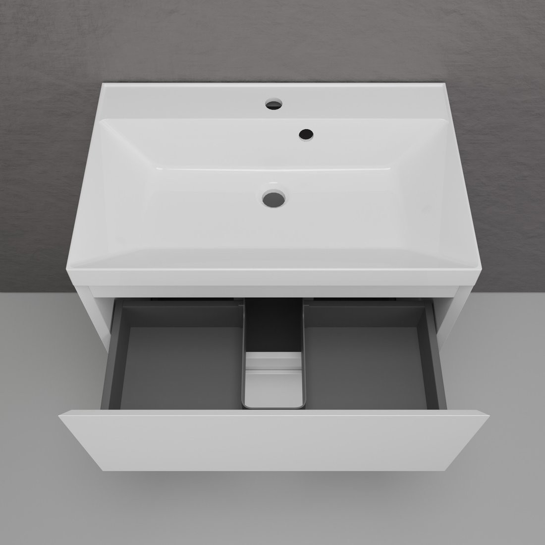 Symbolite Тумба под умывальник Манхэттен 70 Plus 2 ящика + Asti 70x45 (белый матовый)