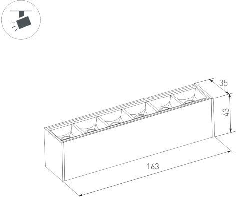 Трековый светильник Arlight MAG-LASER-45-L160-6W Day4000 026934