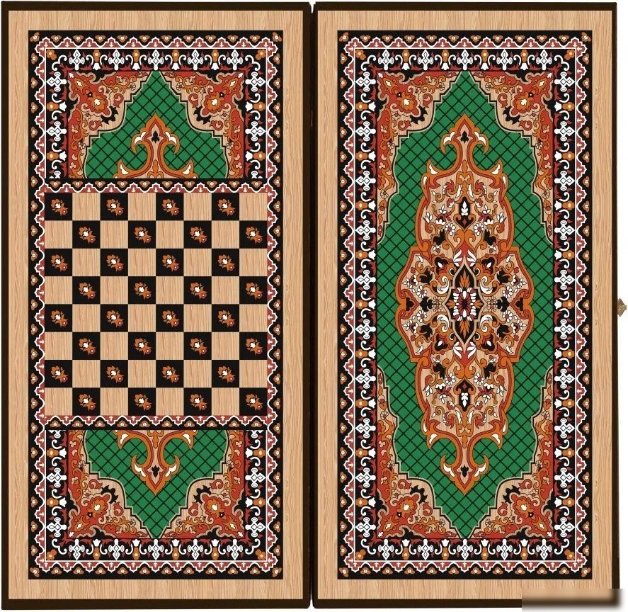 Шашки/нарды Partida Сирия. Зеленые средние rasz50