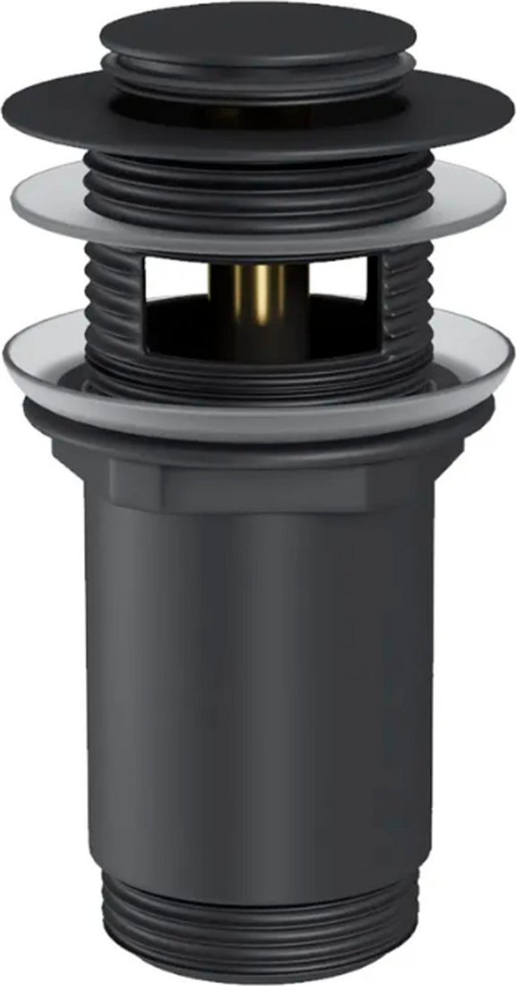 Умывальник Lauter 21674A + Reef 21CK8678BS с донным клапаном 21190B (черный матовый)