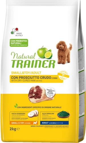 Сухой корм для собак Trainer Natural Adult Mini with Dry-cured Ham and Rice (для взрослых мелких пород с ветчиной, рисом) 2 кг