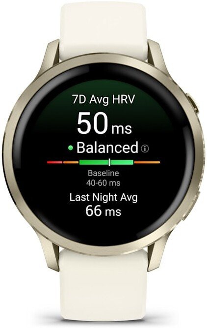 Умные часы Garmin Venu 4 41 мм (золотистый/слоновая кость)