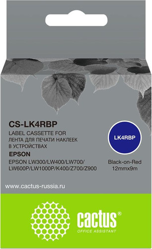 Картридж CACTUS CS-LK4RBP (аналог Epson LK4RBP)