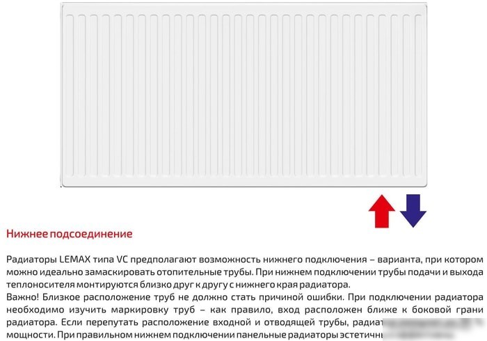 Стальной панельный радиатор Лемакс Valve Compact 11 500x400