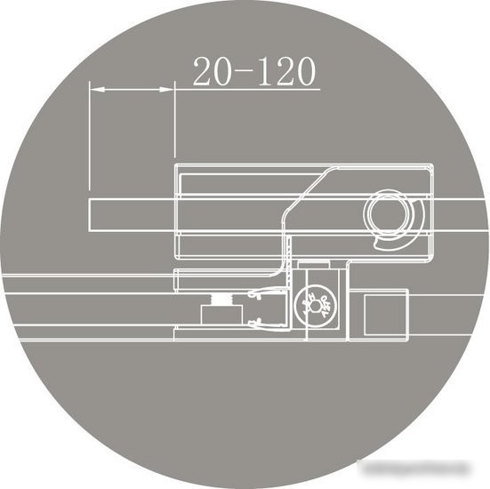 Душевая дверь Cezares SLIDER-B-1-70/80-GRIGIO-Cr