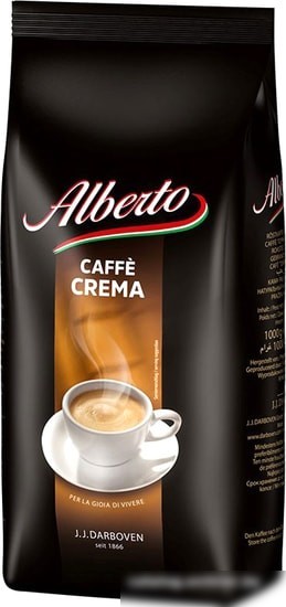 Кофе J.J.Darboven Alberto Caffe Crema в зернах 1000 г Кофе J.J.Darboven Alberto Caffe Crema в зернах 1000 г