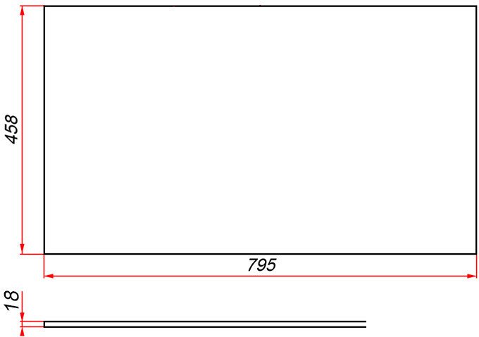 ЗОВ Столешница CLDSP18W795458 (белый)