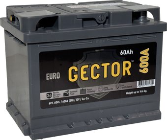 Автомобильный аккумулятор AKOM GECTOR 60 R (60 А·ч)