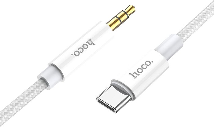 Кабель Hoco UPA19 USB Type-C - Jack 3.5 (1 м, серебристый)