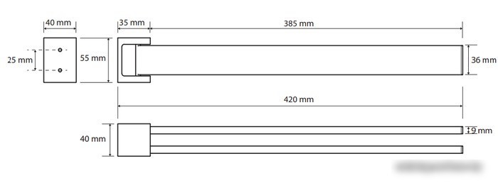 Держатель для полотенца Bemeta Gamma 145804102