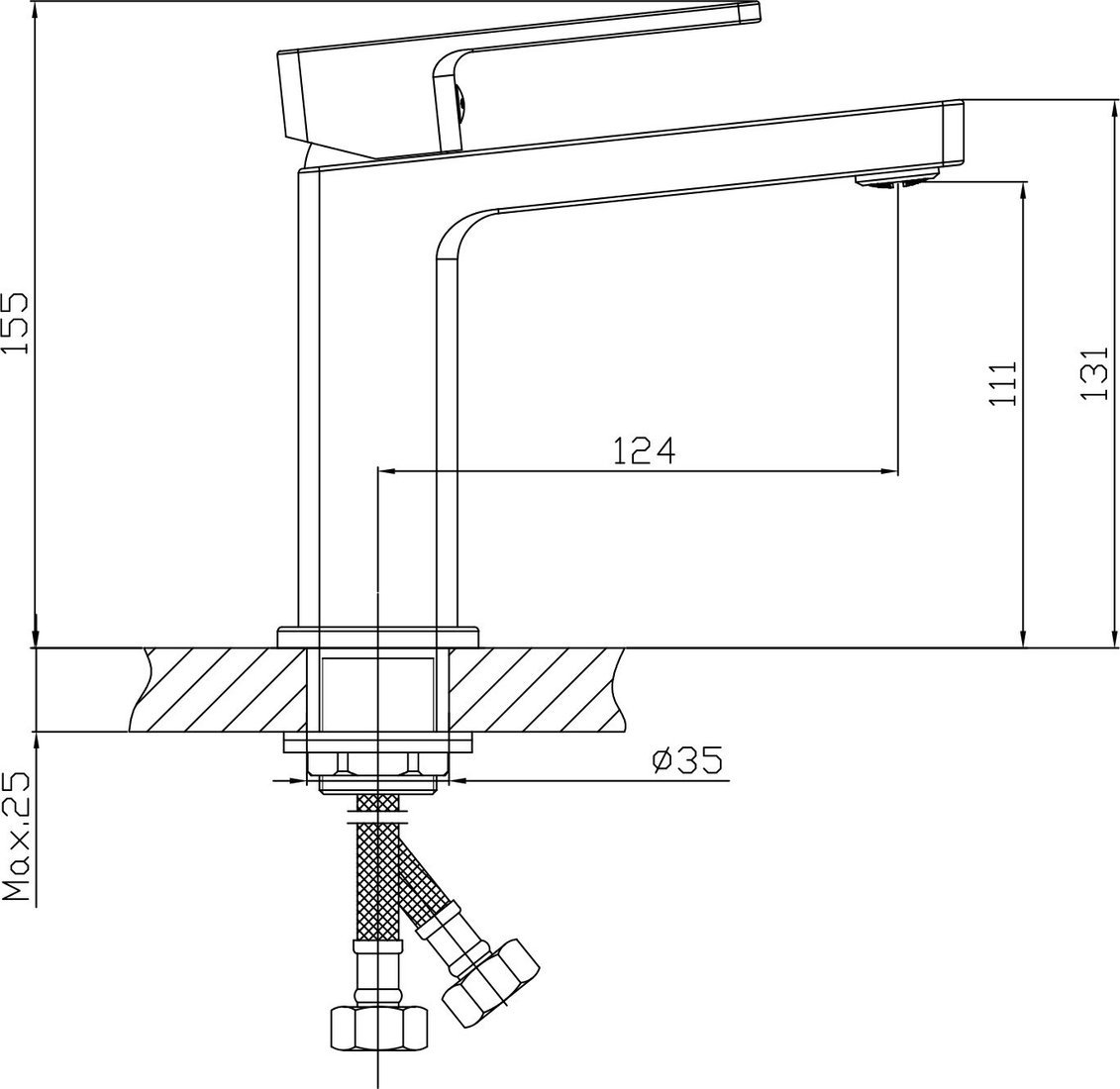 Смеситель Lauter Cascade 21СК655BS