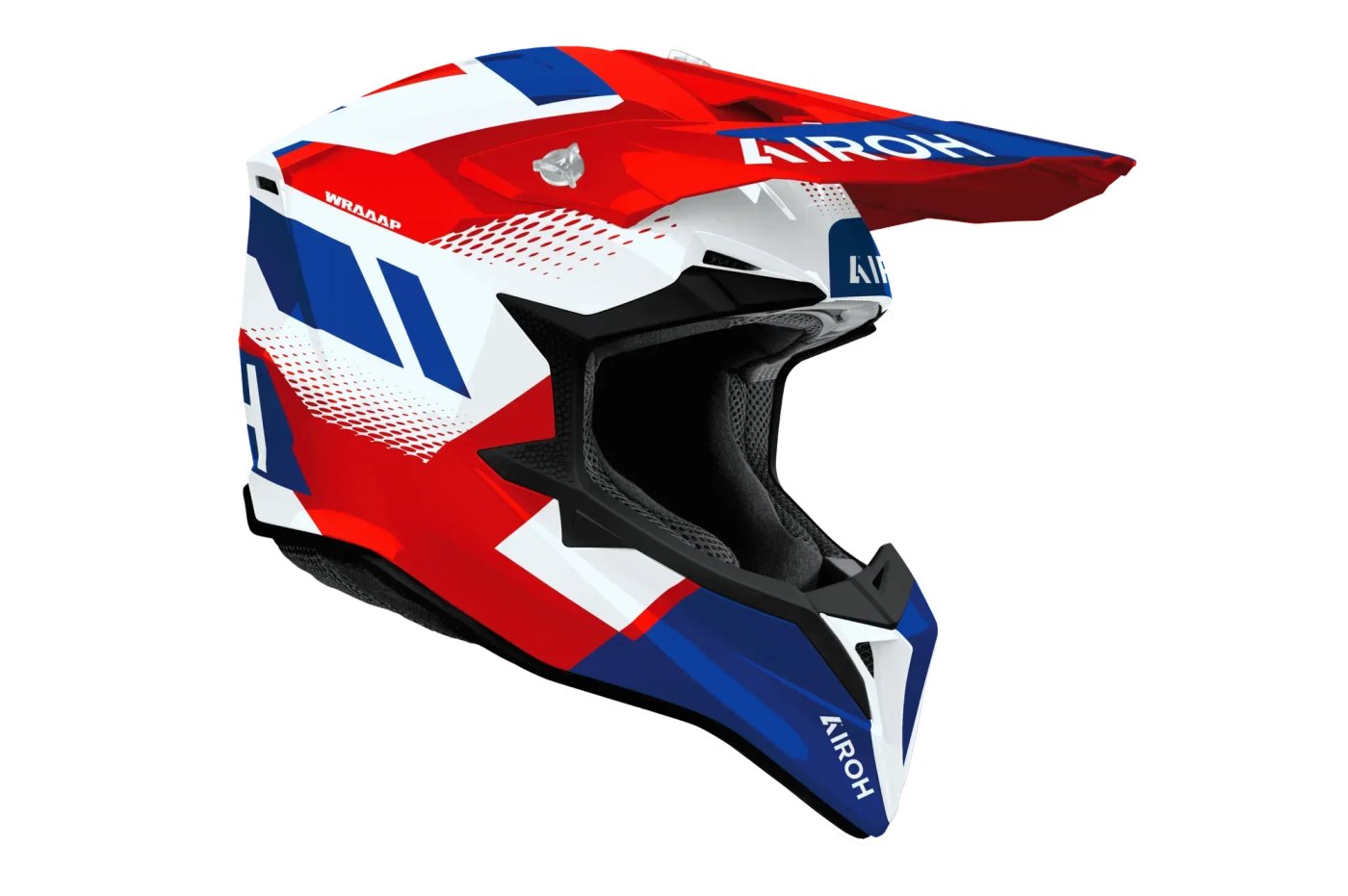 Мотошлем Airoh WRAAAP Vision WRAV55-L (L, красный/синий глянец)