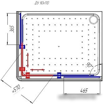 Душевой уголок Radomir 90x110 R 1-03-1-2-0-1221 (матовое стекло)