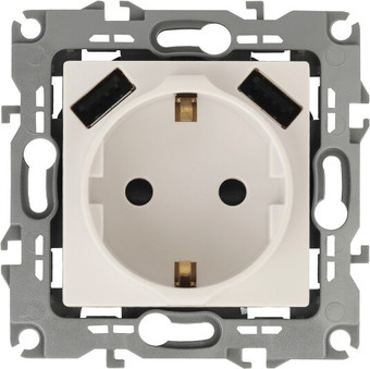 Розетка USB ЭРА Elegance 14-4109-02 Б0047868 (слоновая кость)