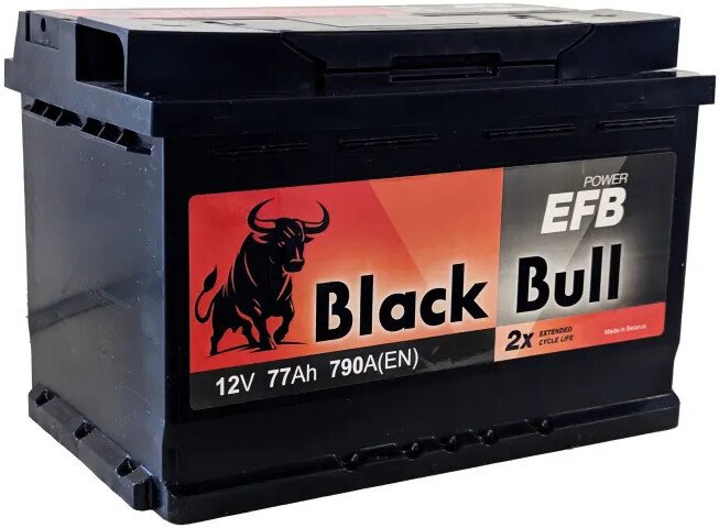 Автомобильный аккумулятор Black Bull EFB R+ (77 А·ч) Автомобильный аккумулятор Black Bull EFB R+ (77 А·ч)