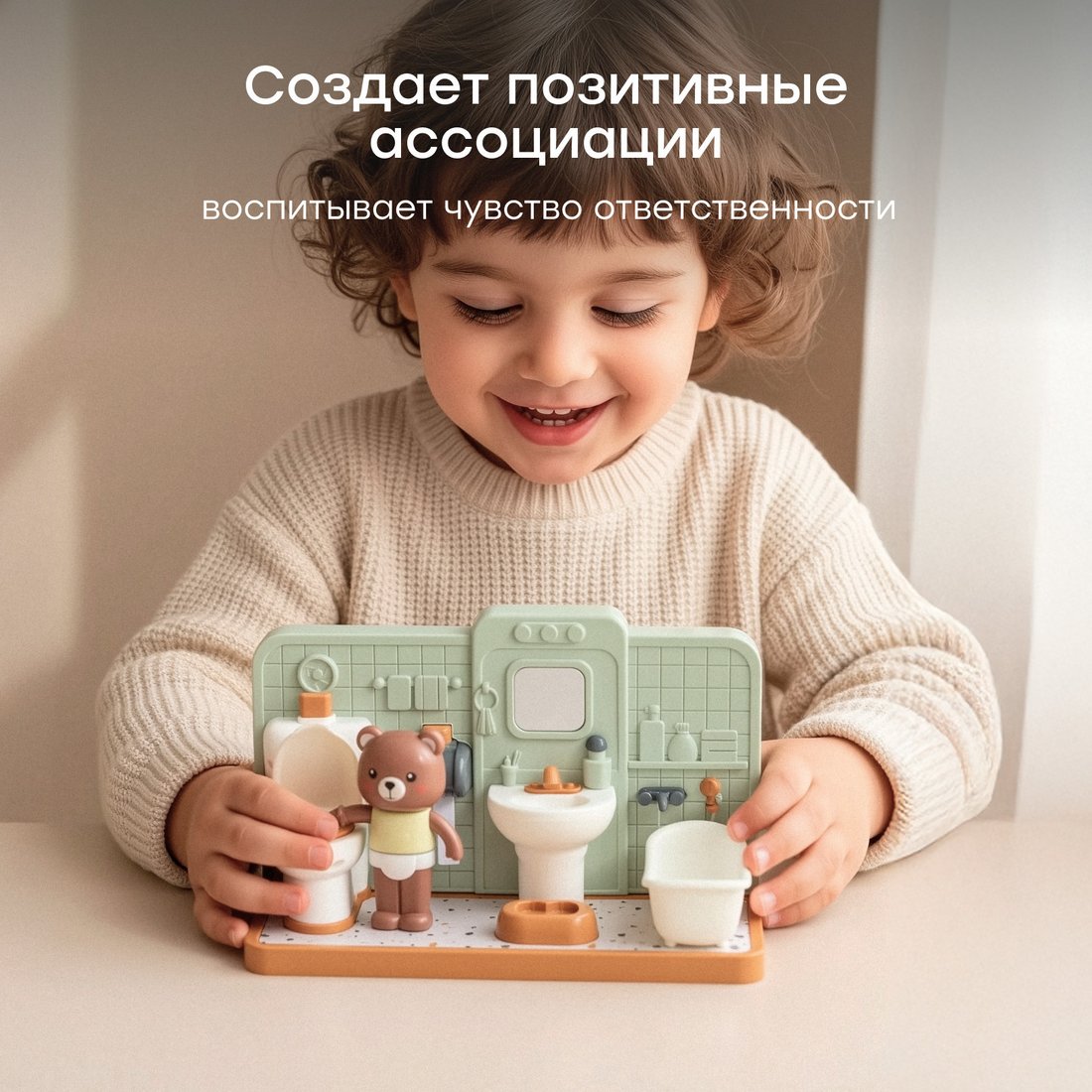 Игровой набор Happy Baby Happy Bathroom 331973 (оливковый)