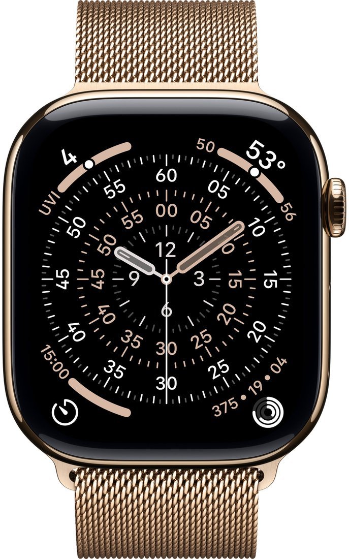 Умные часы Apple Watch Series 11 LTE 46 мм (титановый корпус, золотистый/золотистый, миланская петля S/M)