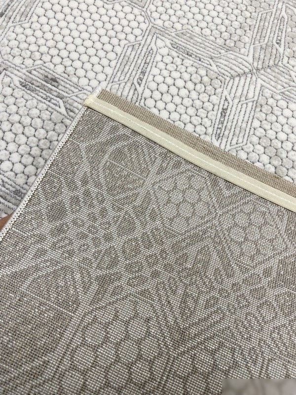 Ковер для жилой комнаты Safyun Calibri BT341-CREAM-D.GREY (0.8x1.5)