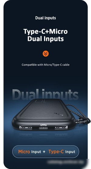Внешний аккумулятор Usams US-CD150 PB56 10000mAh (белый)