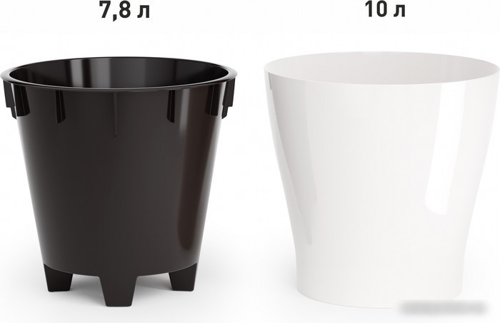 Горшок Альтернатива Лея М8862 (10 л, белый)