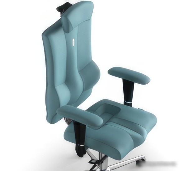 Кресло Kulik System Elegance (экокожа, синий с подголовником)
