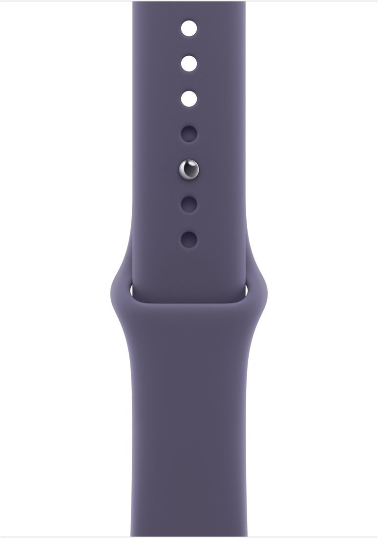 Умные часы Apple Watch Series 11 46 мм (алюминиевый корпус, серебристый/фиолетовый туман, спортивный силиконовый ремешок S/M)