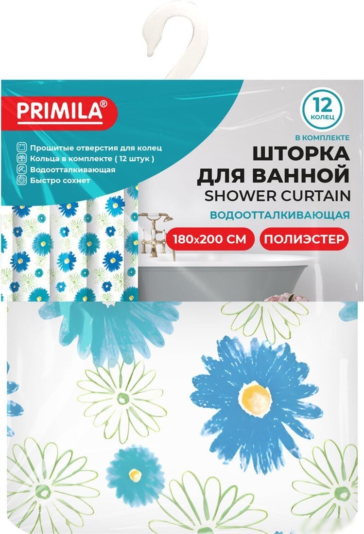 Шторка-занавеска для ванны Primila 700082 (180x200)