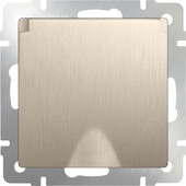 Розетка Werkel WL10-SKGSC-01-IP44 (шампань рифленый)