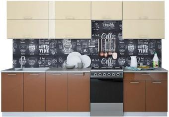 Кухня Интерлиния Мила Gloss 60-30 (ваниль/шоколад)