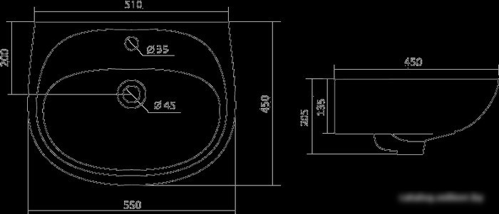 Умывальник Santek Анимо 55x45 (1WH110502)
