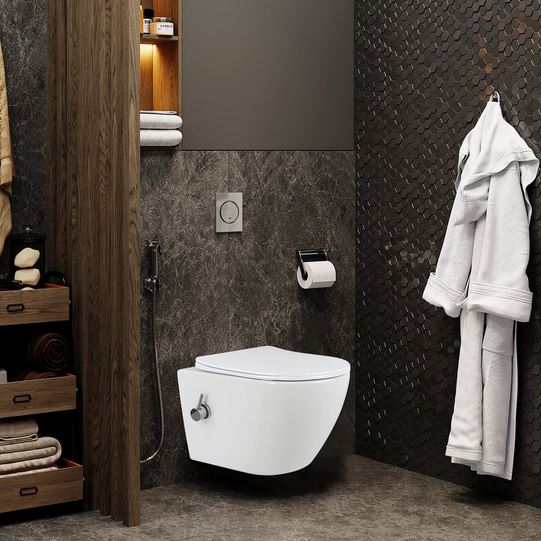 Унитаз подвесной Amore di Mare Lenza Tornado Bidet P252X-T (белый)