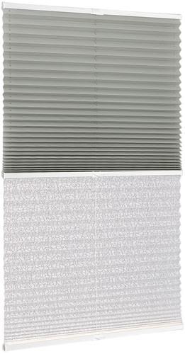 Плиссе Delfa Basic Uni СПШ-3111/1102 Basic Transparent (73x160, серый/белый)
