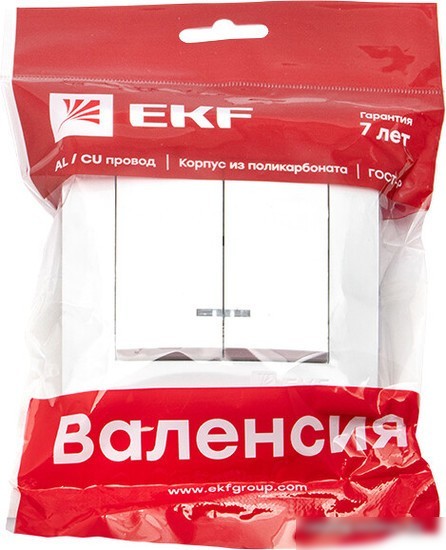 Выключатель EKF PROxima Валенсия EWV10-123-10 (белый)