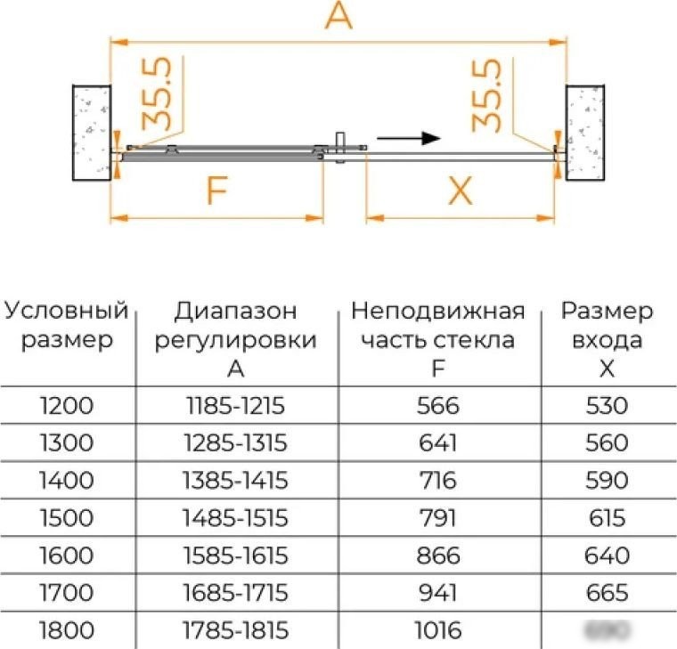 Душевая дверь RGW PA-017B R 350801717-24