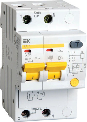 Дифференциальный автомат IEK MAD10-2-025-C-030