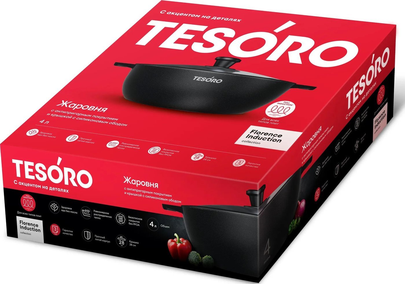 Жаровня Tesoro Florence Induction Total Dark TF6540tdi