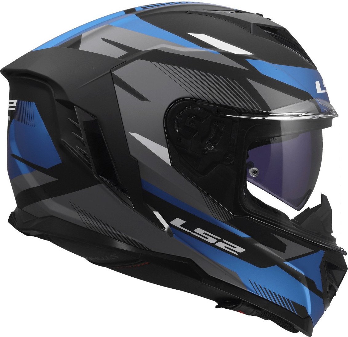 Мотошлем LS2 FF818 Storm III Komai (M, черный/синий)