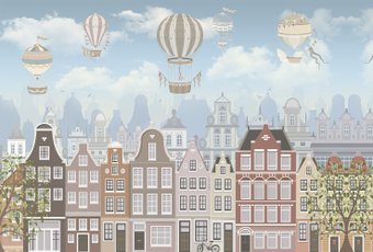 Фотообои Vimala Домики и шары 270x400