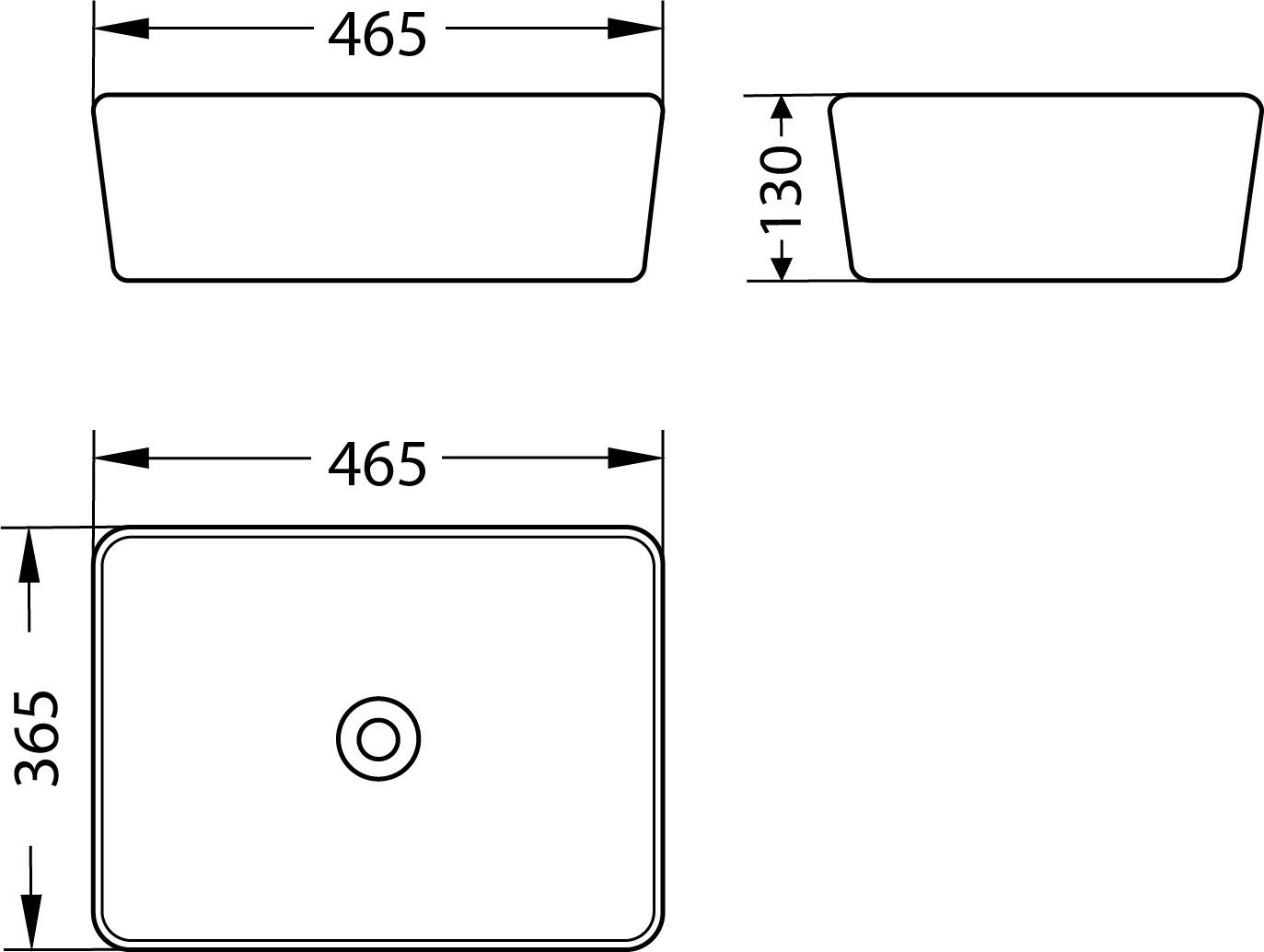 Умывальник Lauter 21674 + Cascade 21СК0655C с донным клапаном 21190CH (хром)