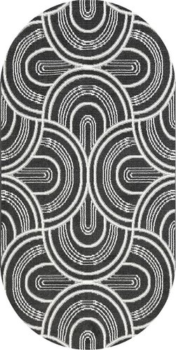 Ковер для жилой комнаты Safyun Bravo SN550-GREY-CREAM-OVAL (1x2)