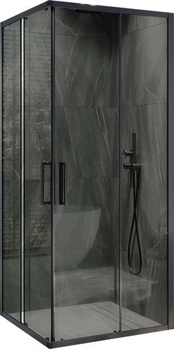 Душевой уголок MaybahGlass MGY-1334-6 (графит стекло/черный)