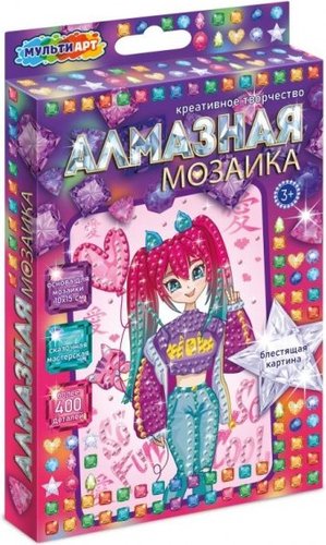 Алмазная мозаика MultiArt Аниме девочка AM10X15-ANIM
