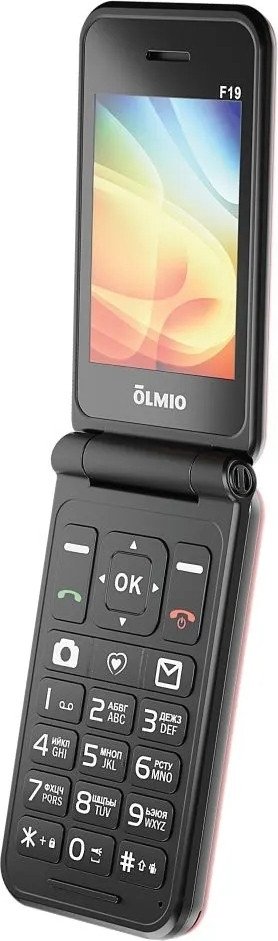 Кнопочный телефон Olmio F19 (красный)