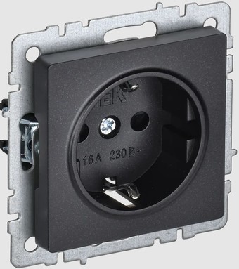Розетка IEK Brite РС11-1-0-БрЧ