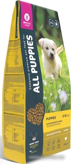Сухой корм для собак All Puppies с курицей 13 кг