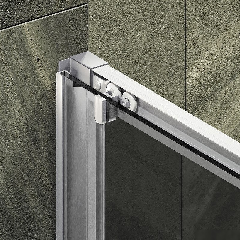 Душевая дверь MaybahGlass 195x120 MGD-1284-5 (графит стекло/хром матовый)