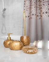 Стакан для зубной щетки и пасты Primanova Gold Rush DR-71002 (золотистый)
