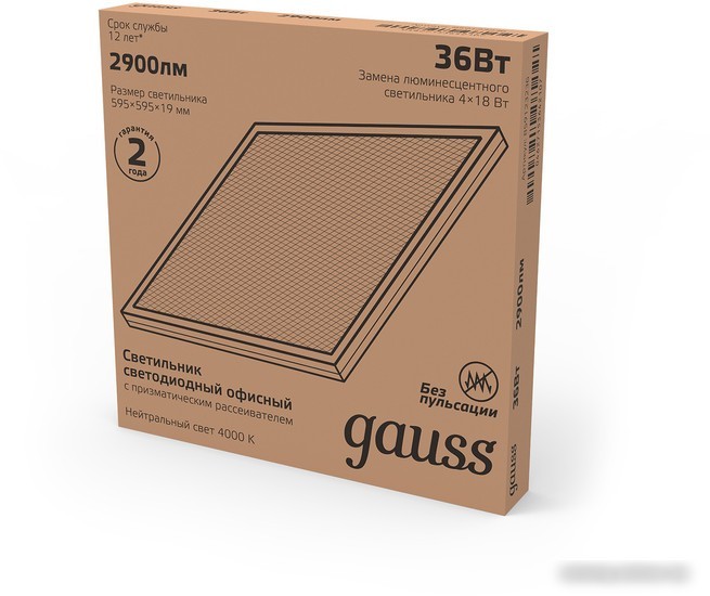 Светодиодная панель Gauss 859123236