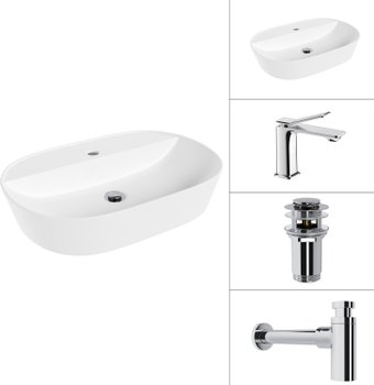 Умывальник Lauter 21460-60 + Allure 21C618С + сифон 21635CH +донный клапан 21190CH (хром)